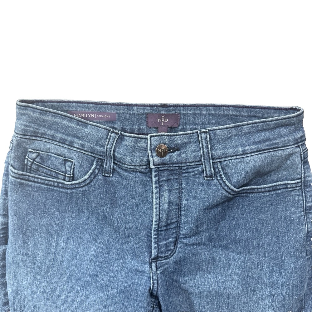NYDJ Marilyn Jeans Women's 8P Straight Leg Mid-Rise Medium Wash Lift x Tuck Tech - Picture 3 of 12